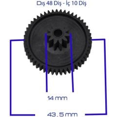 Egr Dişlisi (48 Diş) Boğaz Kelebek Dişlisi (Tamir Parçası) (VW/Audi/Skoda, Ford, Opel Uyumlu)