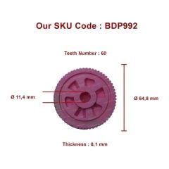 VW T5 T6 Sürgülü Kapı Motor Dişlisi (03-24) OEM: 7E1959245A
