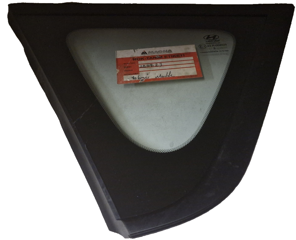 HYUNDAİ BAYON SOL KELEBEK CAMI SEFFAF (2018-...) (OEM:L-004025-878 Q0XX0 LH)