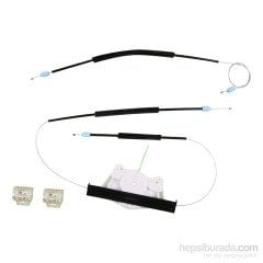 Seat Leon Mk1 1998-2004 İçin Sağ Ön Kapı Cam Tel Halat Kriko Tamir Takımı (OEM:1M0837462A, 1M1837730E)