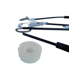 Peugeot 206 CC Cabriolet 2002-2008 İçin Ön Sol Cam Kriko Tel Halat Tamir Seti ADKMNY49 (OEM 9636627680-9652490180-9648637080.)