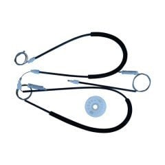 Peugeot 206 CC Cabriolet 2002-2008 İçin Ön Sol Cam Kriko Tel Halat Tamir Seti ADKMNY49 (OEM 9636627680-9652490180-9648637080.)