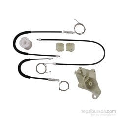 Vw Transporter T5 İçin Ön Sol Kapı Cam Kriko Tel Halat Tamir Seti  (OEM:7H0837753B)