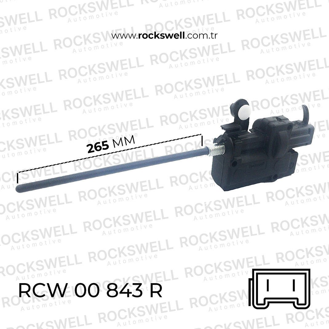 RENAULT CLİO III - CLİO IV - FLUENCE - MEGANE - LAGUNA - CAPTUR YAKIT DEPO KAPAĞI KİLİTİ 12VOLT (ÇUBUK BOYU 265MM) (OEM RCW 00 843 R)