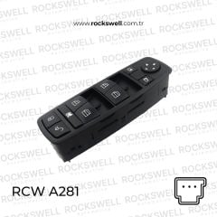 MERCEDES BENZ CAM ACMA DUGMESI ON SOL (KOMPLE, SIYAH 9174) A-CLASS W169 04>12 B-CLASS W245 05>11 (OEM A1698206610 9174)