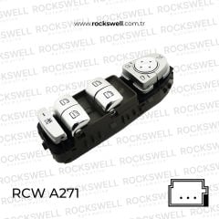 MERCEDES BENZ CAM ACMA DUGMESI ON SOL (DORTLU, KAHVERENGI 8Q54, AYNA KATLAMALI) C-CLASS W205 14> GLC-CLASS X253 15> (OEM A2057200648)