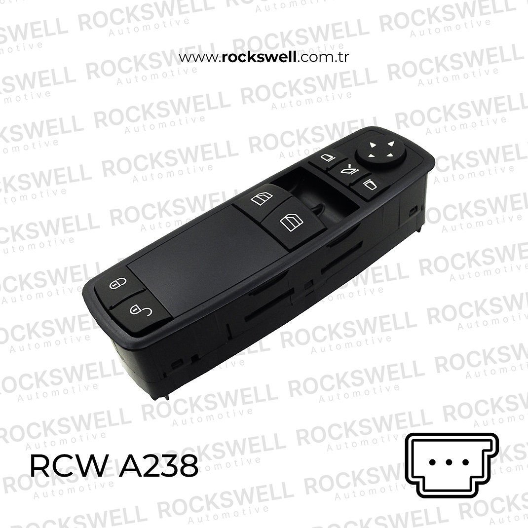 MERCEDES CAM DUGMESI ON SOL (SIYAH, KOMPLE, ON KAPILAR, AYNA KATLAMALI) A-CLASS W169 04>12 B-CLASS W245 05>11(OEM A1698206510 A1698206810)