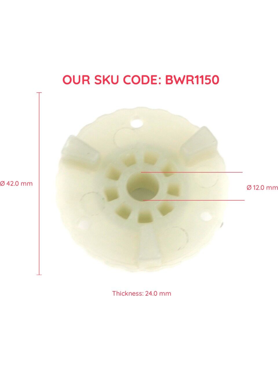 BMW E46 İçin Cam Kriko Motor Makara Freze Dişlisi (1998-2005) (OEM:51337020660, 51337020659, 51338212098, 51358212099)