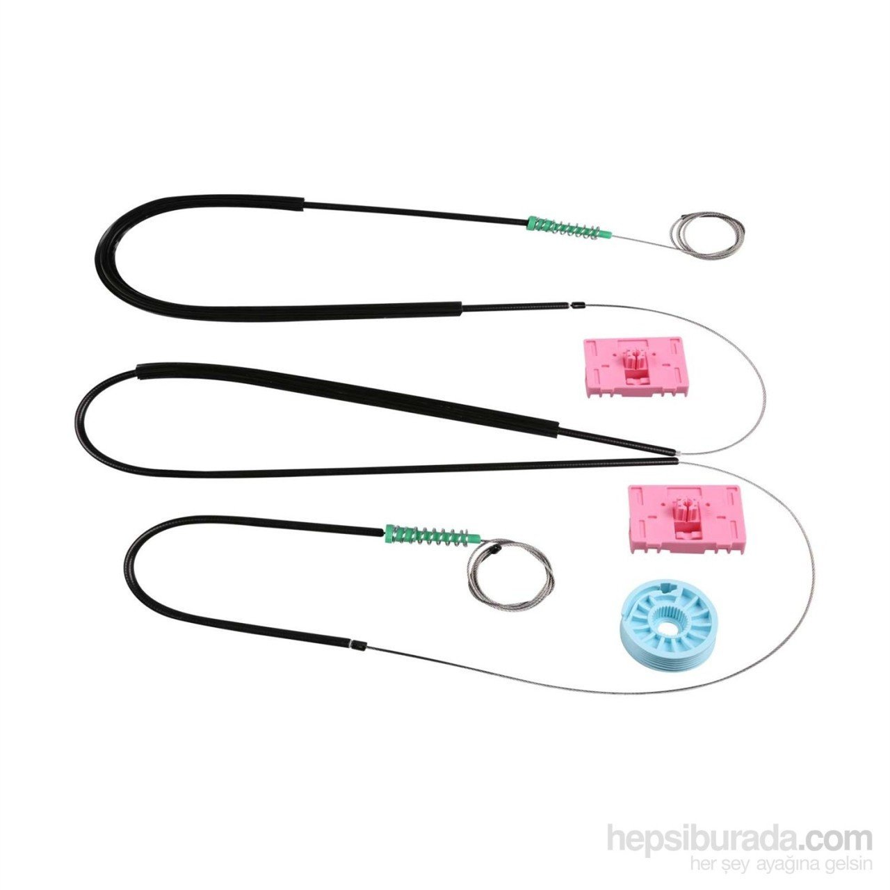 Audi A6 C6 Typ İçin Sağ Ön Kapı CamTel Halat Kriko Tamir Takımı (2004 - 2011) (OEM:4F0 837 462  4F0 837 462 A  4F0 837 462 B  4F0 837 462 C )