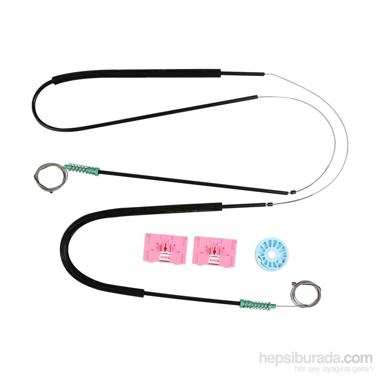 Audi A6 C6 Typ İçin Sol Ön Kapı Cam Kriko Tel Halat Tamir Takımı (2004 - 2011) (OEM:4F0 837 461  4F0 837 461 A  4F0 837 461 B  4F0 837 461 C )