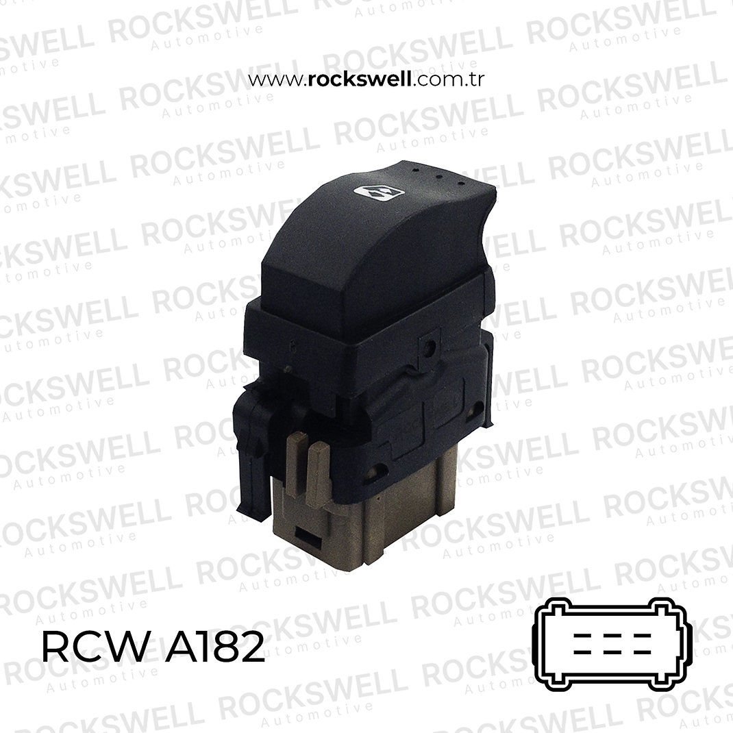 RENAULT MEGANE 2 / SCENIC 2 / CLIO 3 Ön Sağ Cam Düğmesi (6 Fiş) (OEM: 8200414961)