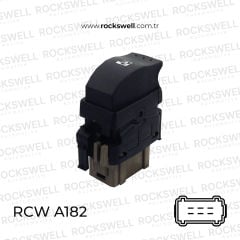 RENAULT MEGANE 2 / SCENIC 2 / CLIO 3 Ön Sağ Cam Düğmesi (6 Fiş) (OEM: 8200414961)