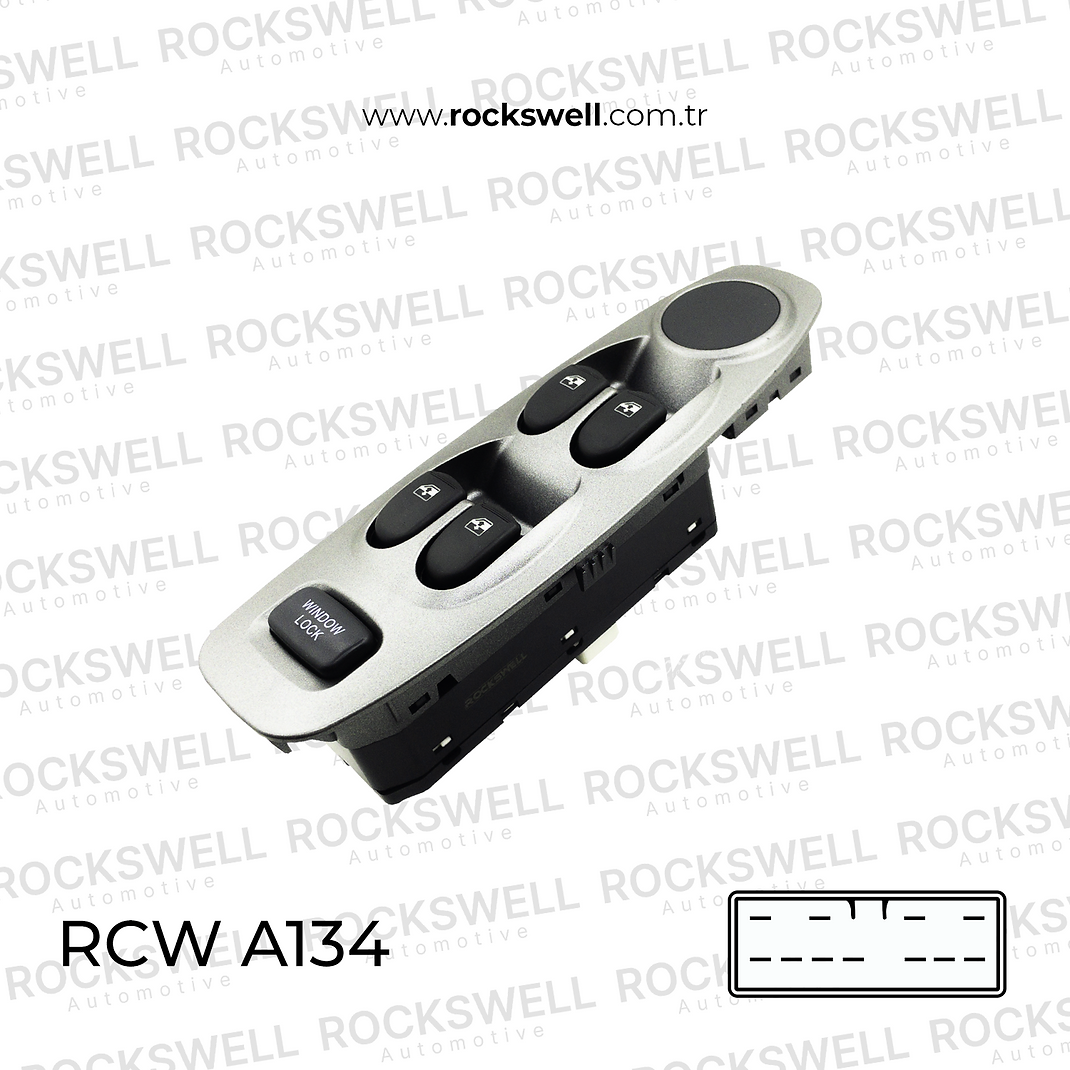 ACCENT CAM ACMA KAPAMA ANAHTARI HYUNDAI ACCENT 00-03 SOL ON DORTLU (GRI) (5 TUS)(OEM:93570 - 25000YN)