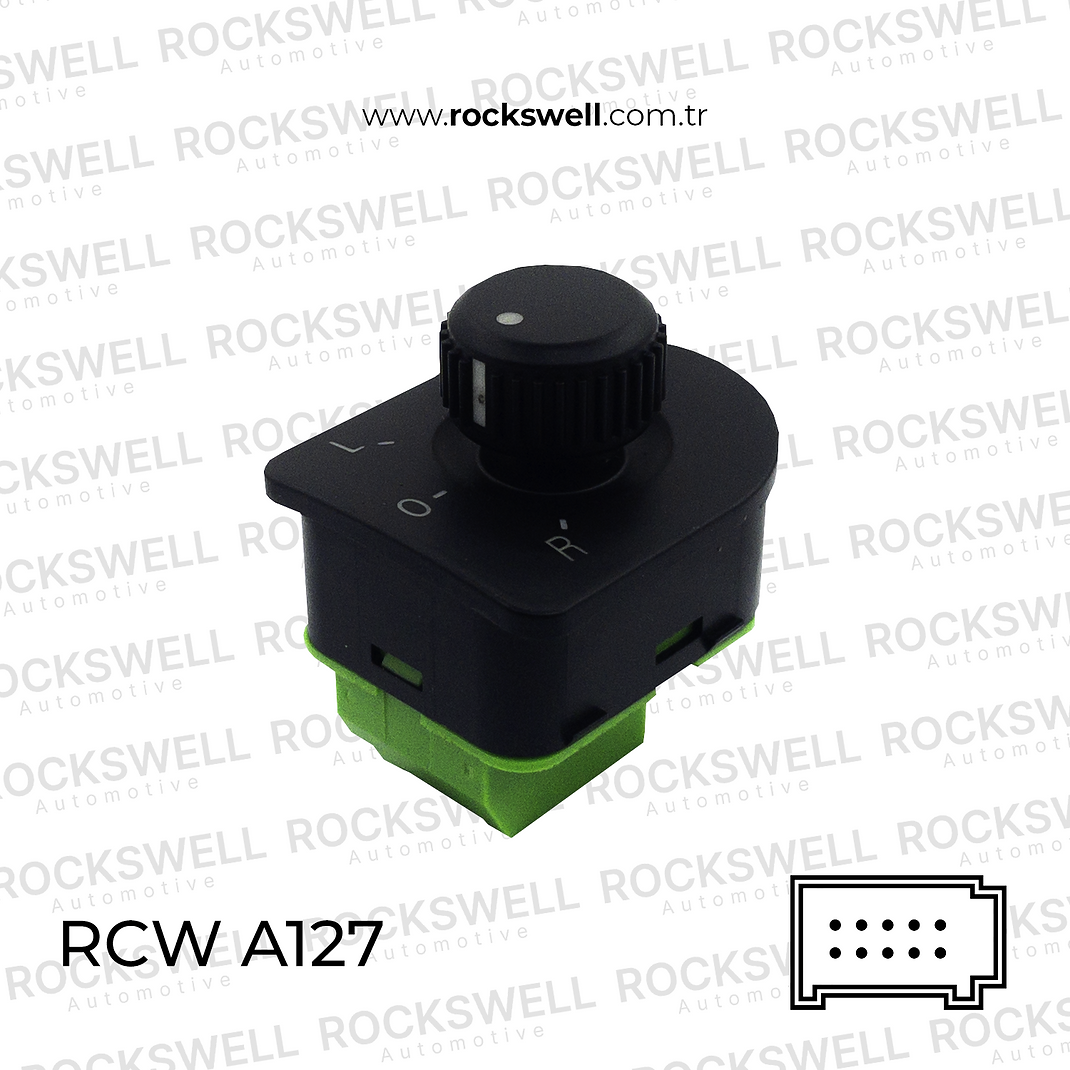 TRANSPORTER AYNA AYAR DUGMESI ISITMALI YESIL SOKET T5 T6 03>15(OEM:7E1959565A)