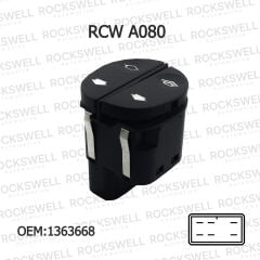 Ford Fiesta Connect Fusion Transit Sol Ön Çiftli Cam Açma Kapama Anahtarı 6 Pin (2001-2013) - (OEM: 1363668)