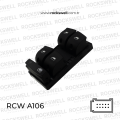 Audi A3 A6 S6 Q7 RS6 Sürücü Kapısı Ana Cam Açma Kapama ve Emniyet Kilit Düğmesi 4'lü - (2004-2014) (OEM: 4F0959851C)