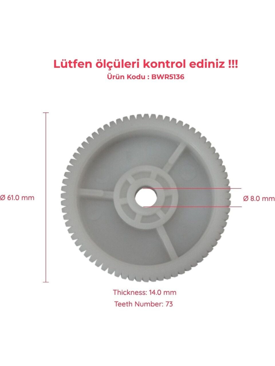 DAF CF85 95 2002-On için Cam Kriko Motor Dişlisi (2001-2013) (OEM:1779727, 1779728)