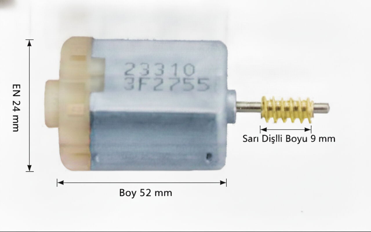 Arkadan Kömürlü Kapı Kilit Motoru 24V 00-24 23310 OEM 3F2755