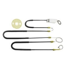 BMW E46 Coupe / Cabrio Ön Sol ve Sağ Cam Kriko Tel & Makara Seti (2000-2006) (51338229105, 51338229106)